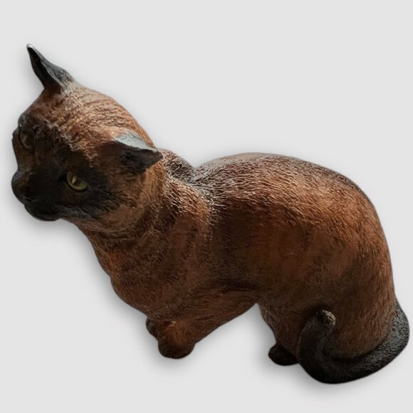 Castagna Hand-Painted Siamese Cat Figurine Resin Sculpture 1988 - Picture 9 of 10
